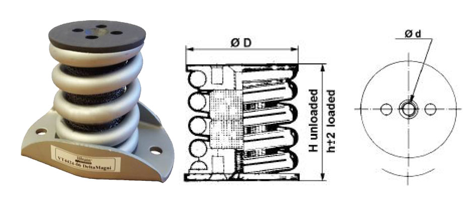 VT4424-DM全金屬彈簧減振器
