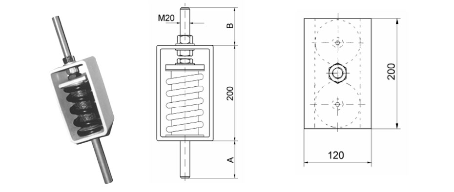 VT4524-2X吊架彈簧減振器