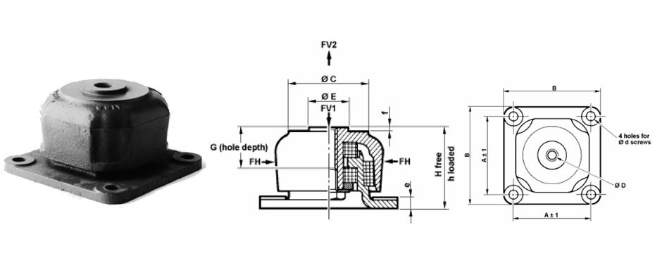 V1H5023 V1H5025全金屬隔振器